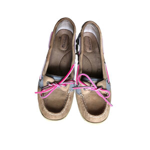 Sperry Boat Shoes Women's Size 7.5 Tan Pink Leopard